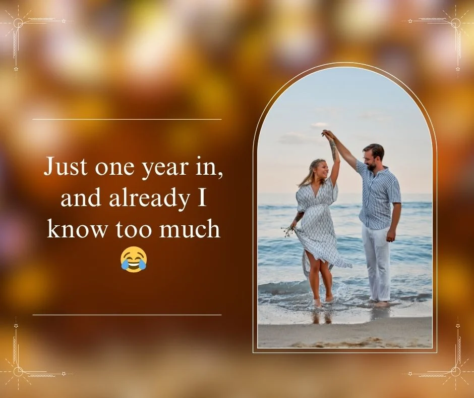 🎉 First Anniversary Captions with a Funny Twist