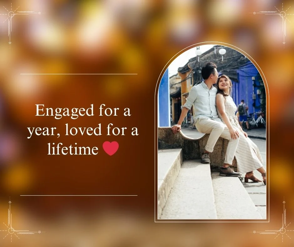 1-Year Engagement Anniversary Captions 🥂💍