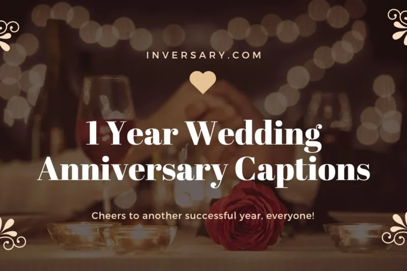 1 Year Wedding Anniversary Captions | That Celebrate Your Love Story