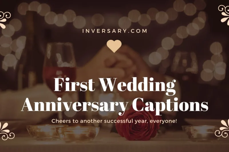 First Wedding Anniversary Captions