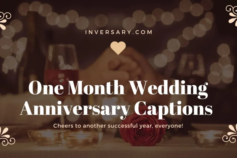 One Month Wedding Anniversary Captions | That Celebrate Love’s First Milestone