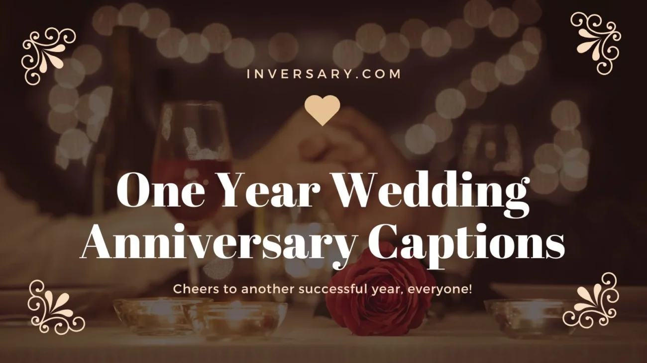 One Year Wedding Anniversary Captions | For Husband