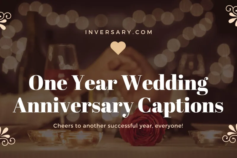 One Year Wedding Anniversary Captions | For Husband