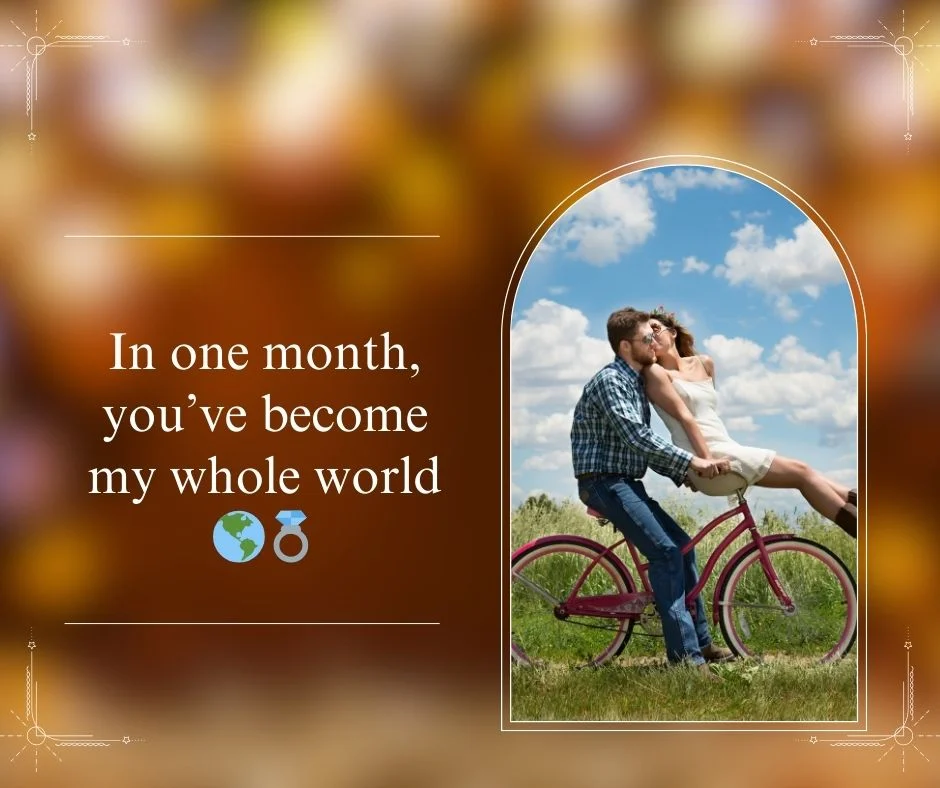 ✨ Romantic One Month Wedding Captions