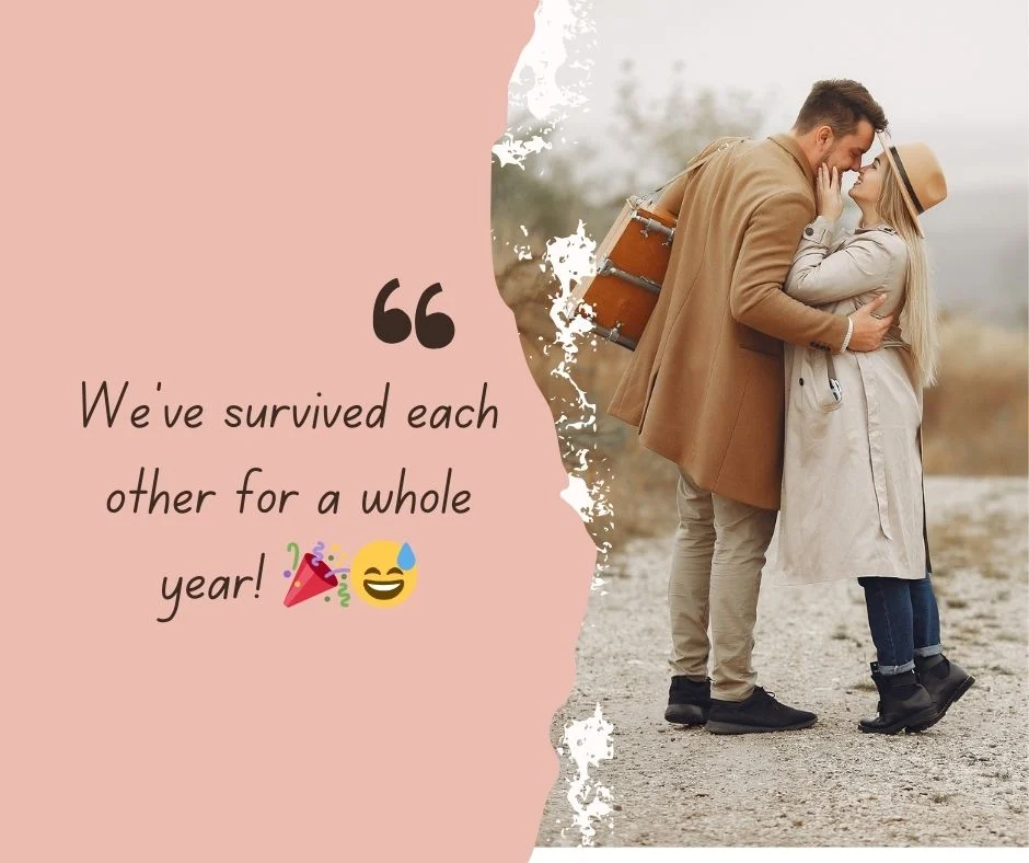 🥂 Funny and Light-Hearted Anniversary Captions