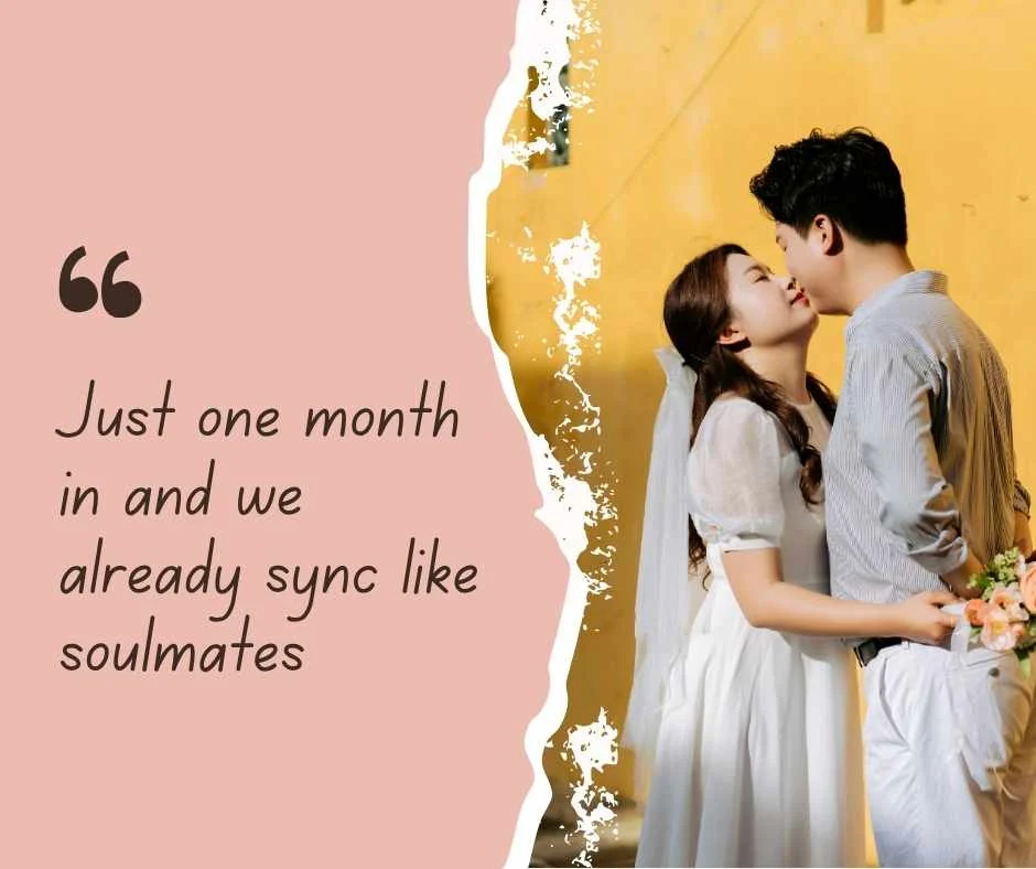 One Month Anniversary Captions for Couples
