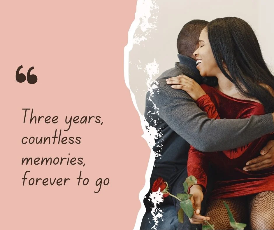 3 Year Relationship Anniversary Captions for Couples in Love