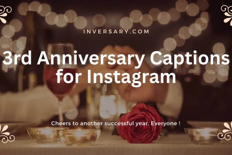 109+ Cute 3rd Anniversary Captions for Instagram in 2026