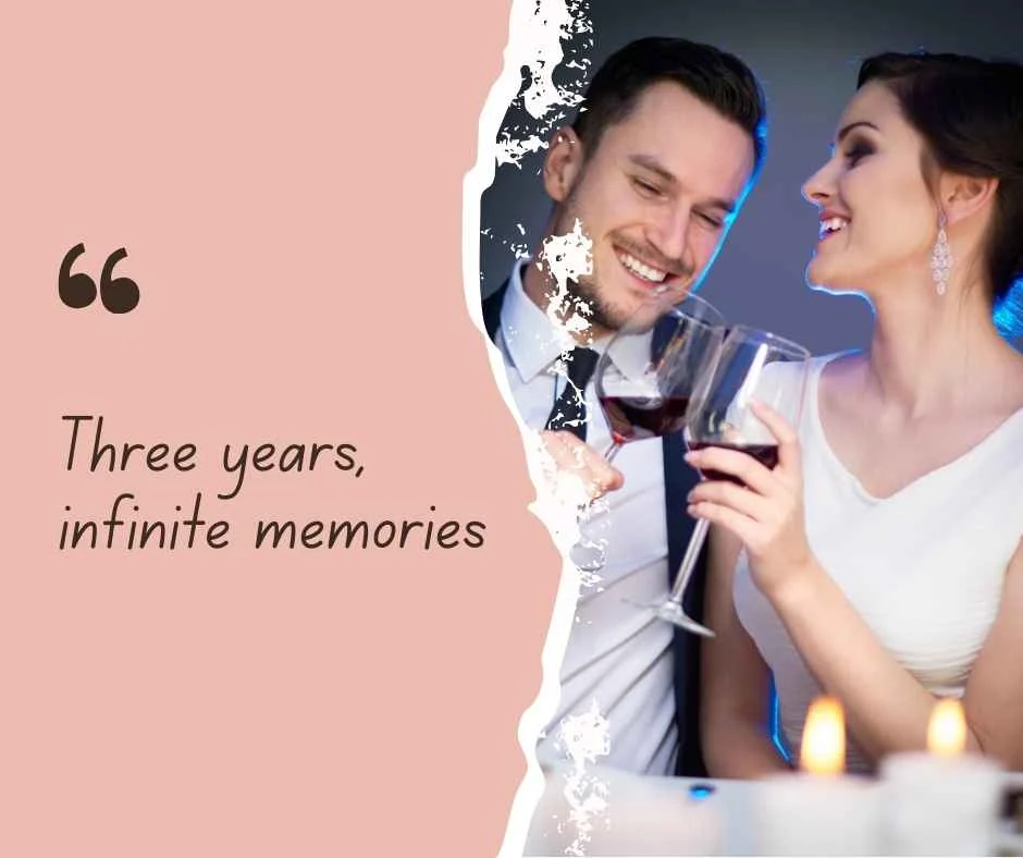 Romantic 3rd Anniversary Captions for Instagram