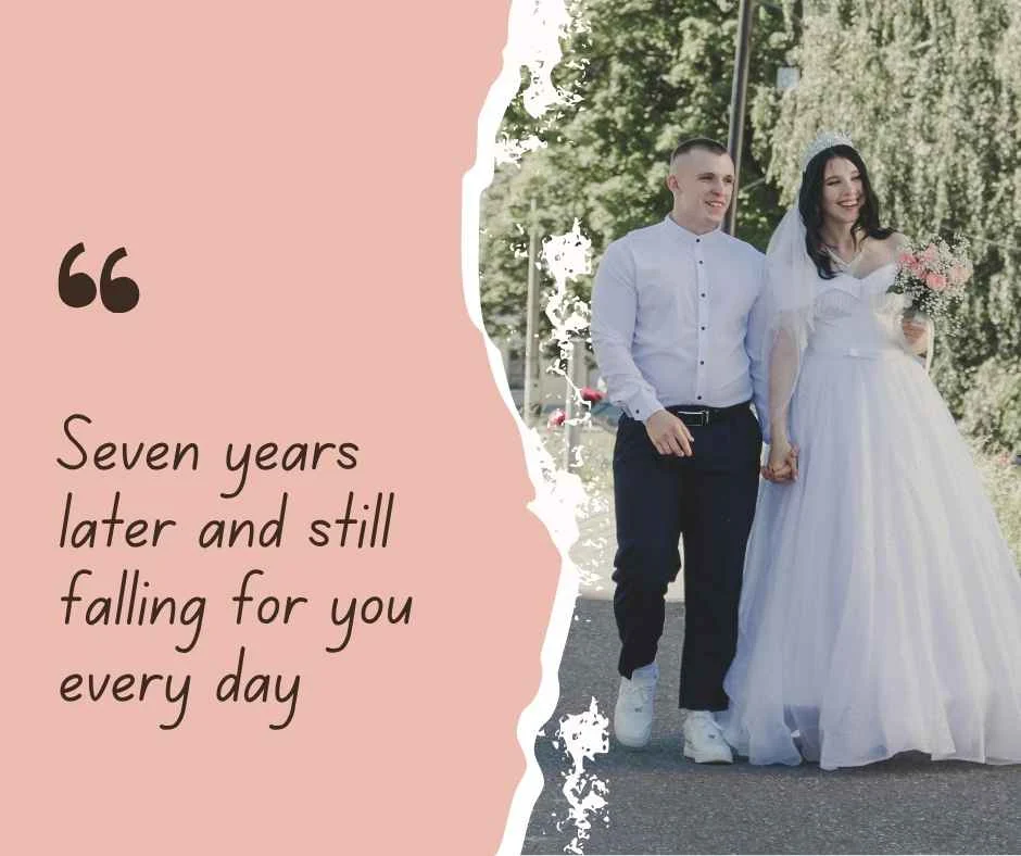 Romantic 7th Anniversary Captions for Instagram