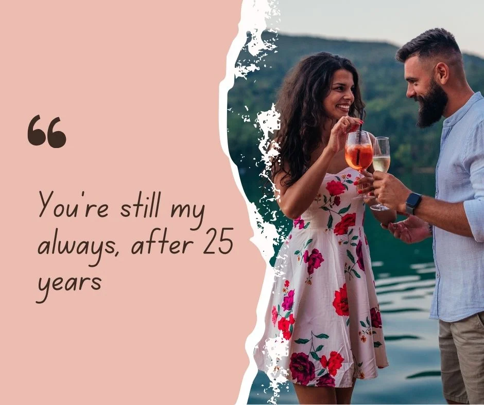 Romantic Silver Jubilee Captions for Spouses