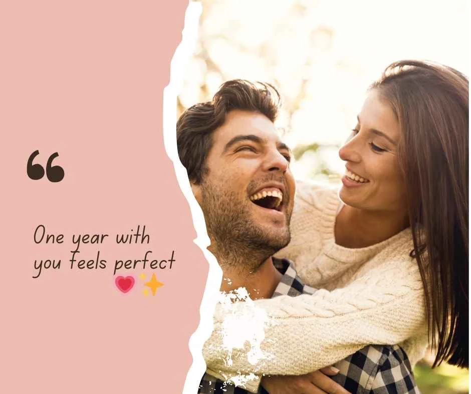 Simple & Sweet Happy 1st Anniversary Captions for Husband 